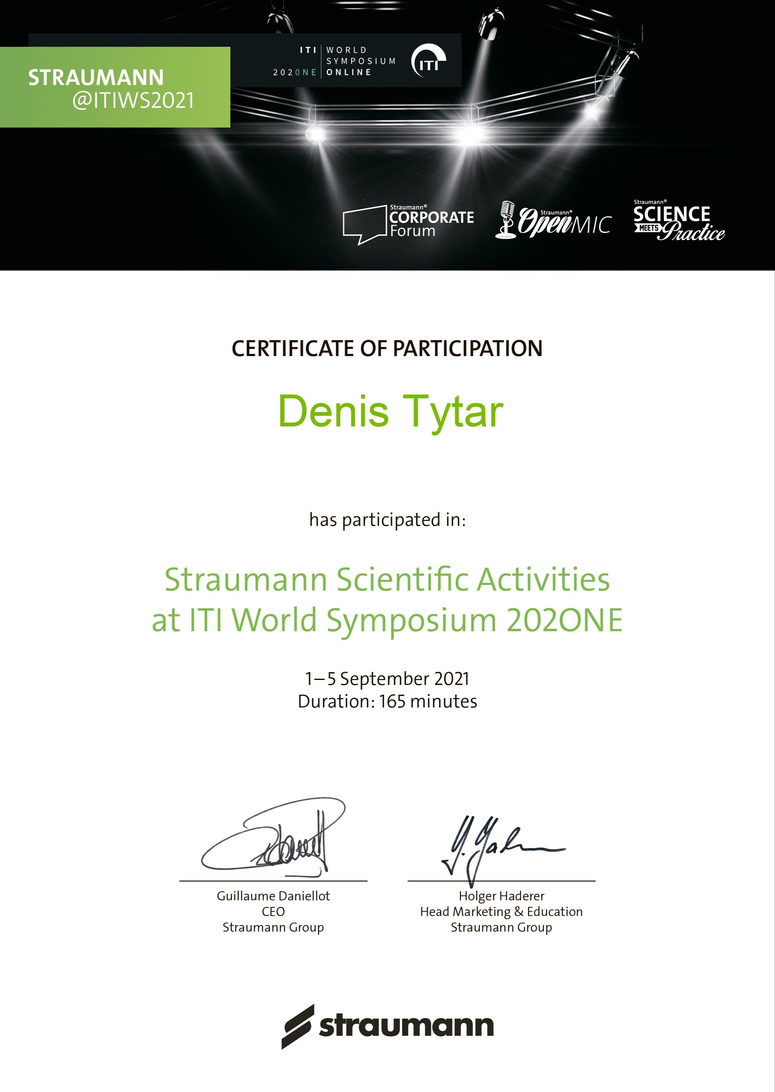 Certificate of Attendance (ITI WS 202ONE - STMN)